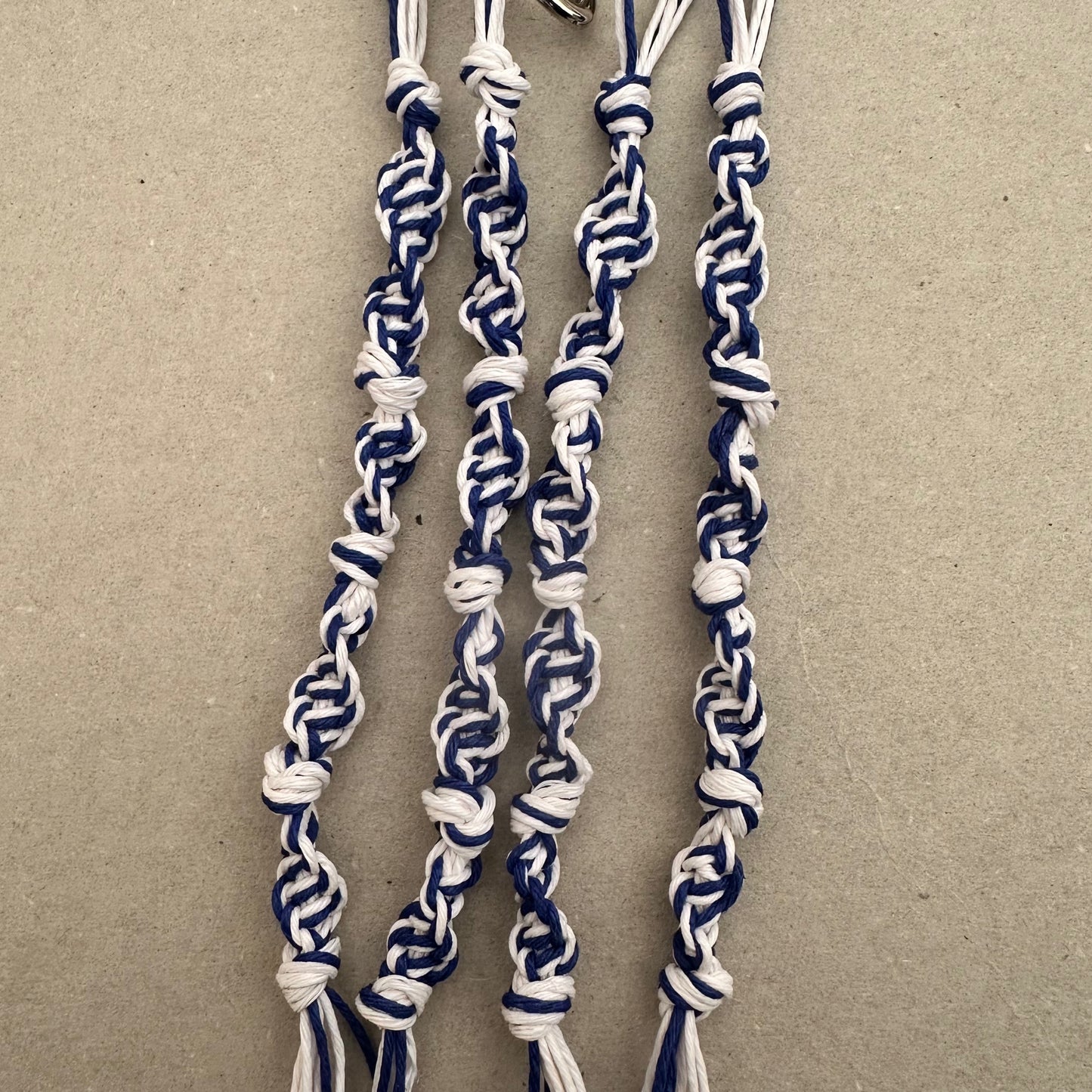 Traditional Design - White & Light Navy Blue